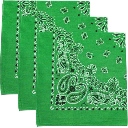 Trainmen Paisley Bandanas Head Scarf Do-rag 100% Cotton Bandanna Head Cover 22" x 22", 3 Pack
