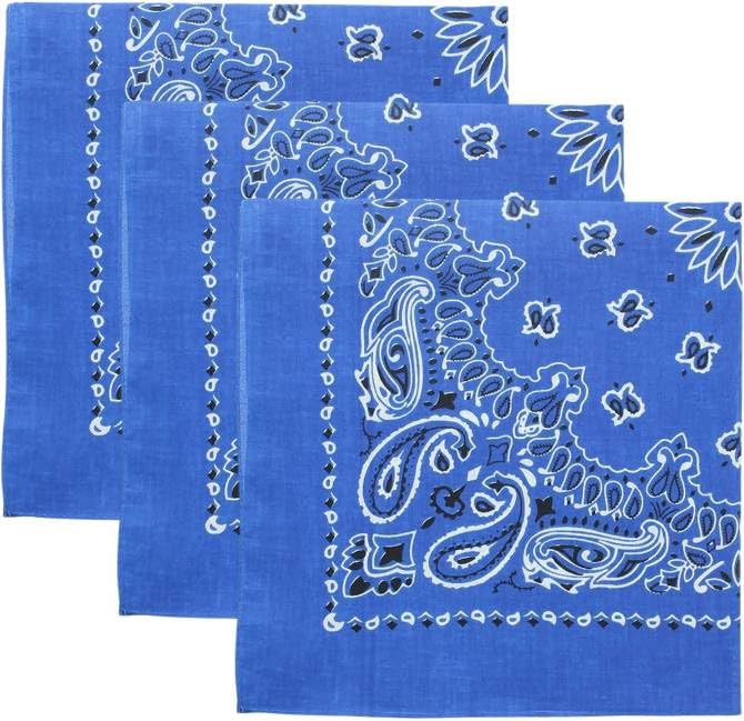 Trainmen Paisley Bandanas Head Scarf Do-rag 100% Cotton Bandanna Head Cover 22" x 22", 3 Pack