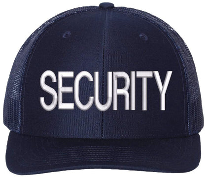 SECURITY Trucker Hat LARGE Embroidered SECURITY Officer Guard Professional Duty Mesh Back Snapback Cap