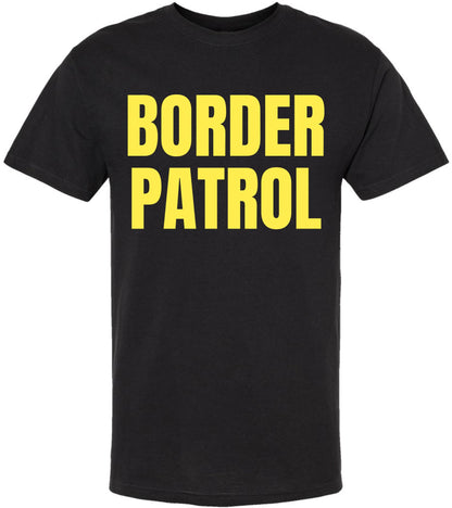Border Patrol Printed T-Shirt | Double-Sided Prop Costume Funny Party Tee Shirt for Men & Women