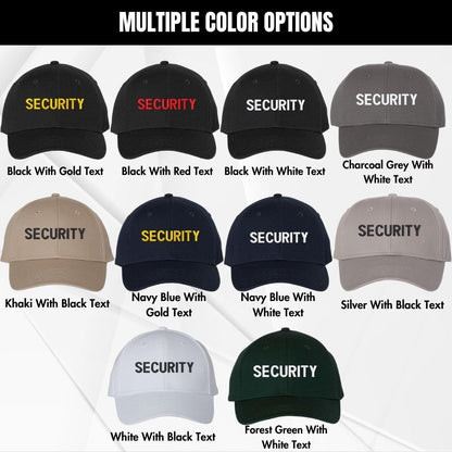 Security Baseball Hat | Embroidered Hat for Security Guard Uniform Officer Bouncer Bodyguard Cap for Men & Women