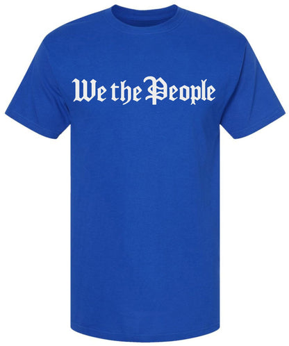 We The People Printed T-Shirt Patriotic USA Constitution Graphic Cotton Crewneck Tee