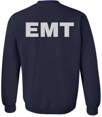 EMT Sweatshirt | Double-Sided Printed Emergency Medical Technician First Responder Crewneck Top
