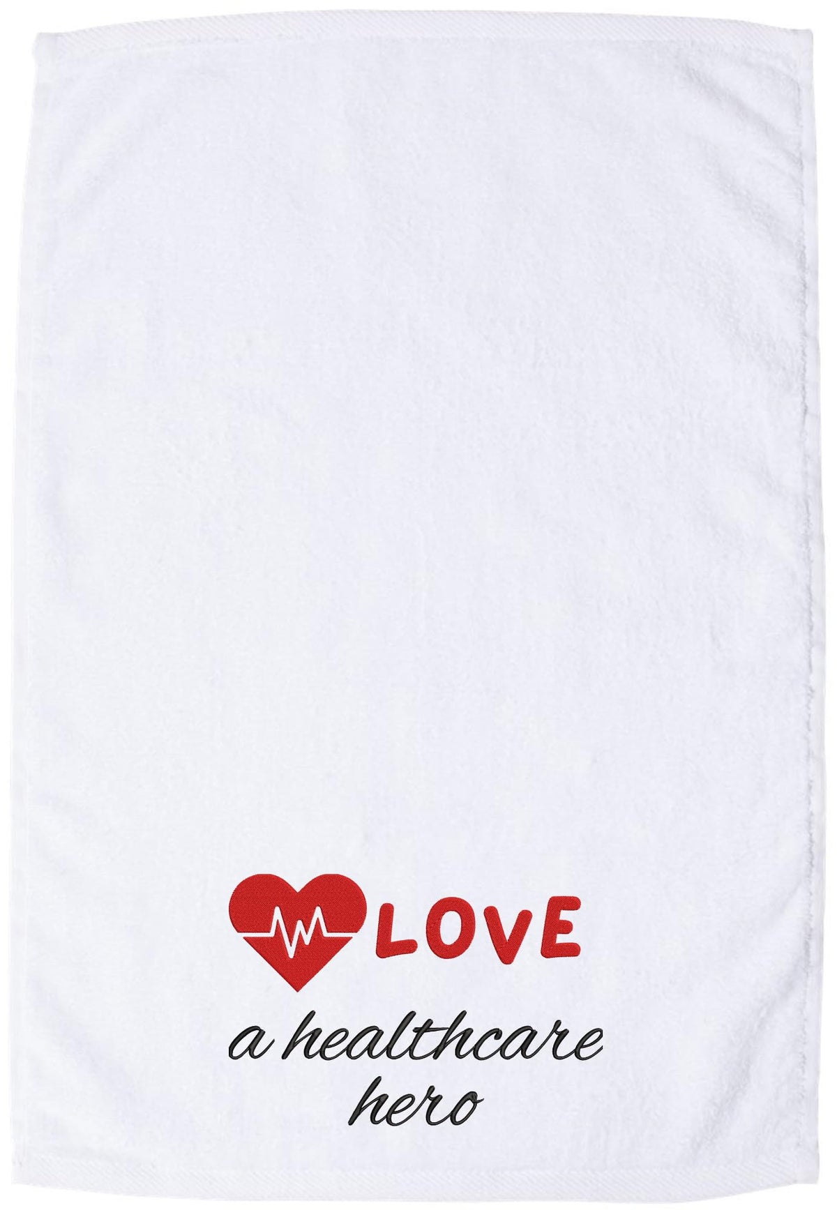 Embroidered Hand Towels - LOVE a Healthcare Hero & Not All Superheroes Wear Capes 100% Cotton Towel