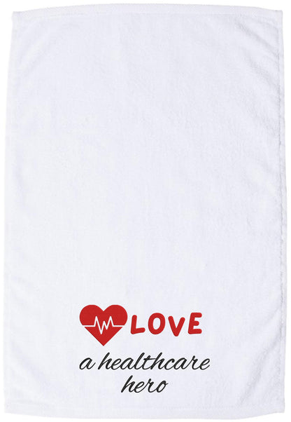 Embroidered Hand Towels - LOVE a Healthcare Hero & Not All Superheroes Wear Capes 100% Cotton Towel