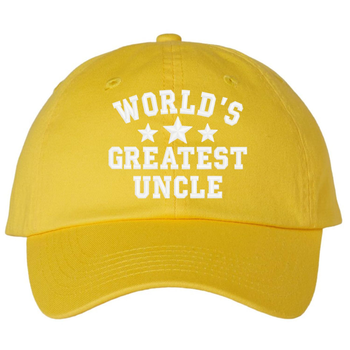 World's Greatest Uncle Low Profile Hat - Soft Cotton Embroidered Baseball Uncle Cap