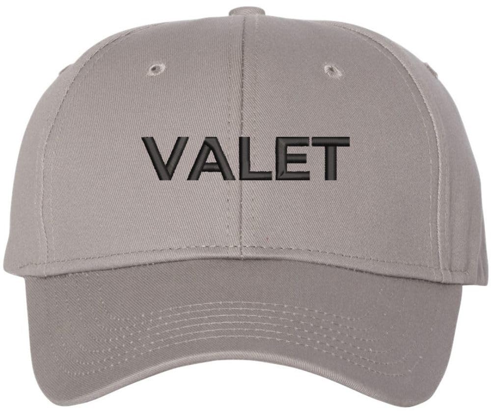 Valet Baseball Hat | Embroidered Parking Attendant Help Service Park Professional Staff Cap
