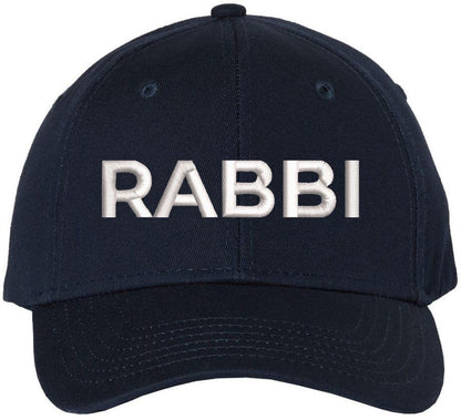 Rabbi Embroidered Baseball Cap | Text Spiritual Leader Torah Scholar Trip School Structured Adjustable Hat