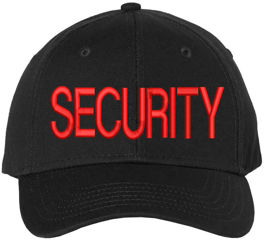 SECURITY Baseball Hat | LARGE Embroidered Structured Adjustable Uniform Guard Officer Official Bouncer Bodyguard Cap