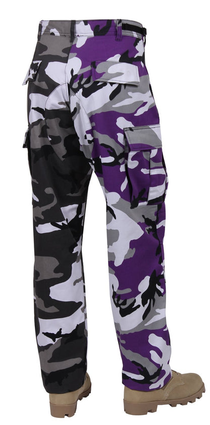Two Tone Camouflage BDU Pants Military Cargo Fatigue Trousers Cotton Poly Tactical Pants