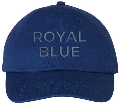Color Text Embroidered Dad Hat Adjustable Matching Color Rush Tone on Tone Baseball Cap