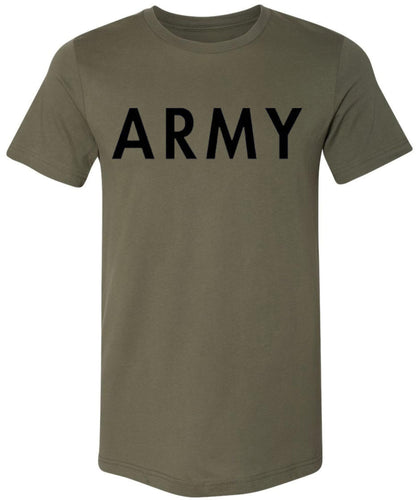 Men's Army PT Style T-Shirt | U.S. Army Military Physical Training Infantry Exercise Workout Gear Shirt
