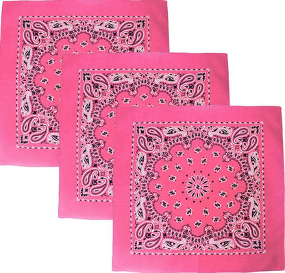 Trainmen Paisley 27" Jumbo Military Bandana Head Scarf Do-rag 100% Cotton Bandanna Face Cover 3-Pack