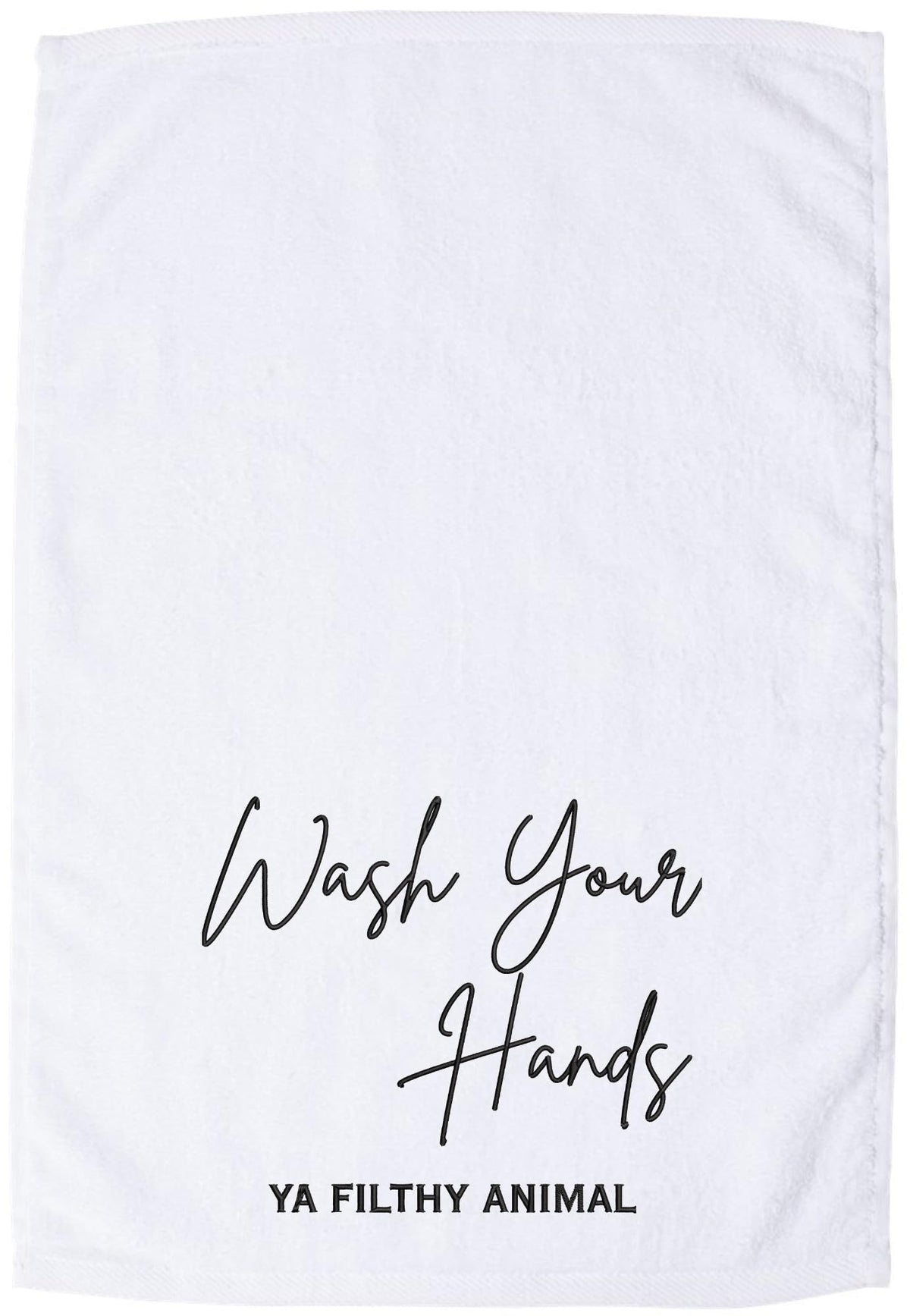 Funny Embroidered 100% Cotton Hilarious Sarcastic Graphic Hand Towel With Hemmed Edges
