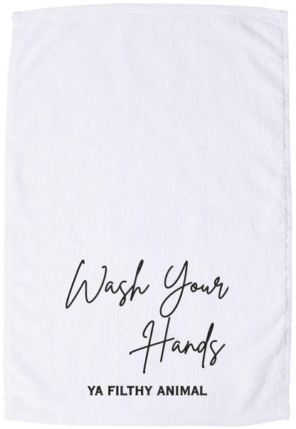 Funny Embroidered 100% Cotton Hilarious Sarcastic Graphic Hand Towel With Hemmed Edges