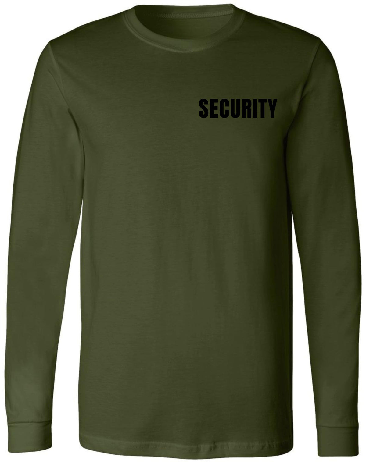 SECURITY Long Sleeve T-Shirt Poly/Cotton Blend Uniform Officer Guard Duty Event Staff Tee Shirt