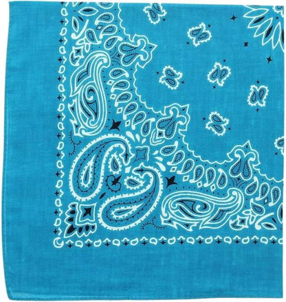 Trainmen Paisley Bandanas Scarf Do-rag Cotton Biker Head Rags Classic Bandanna 22" x 22" (12 Pack)