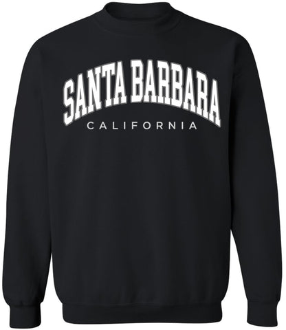 Santa Barbara California Crewneck Sweatshirt Travel Vacation Coastal Souvenir Cotton Polyester Fleece Pullover