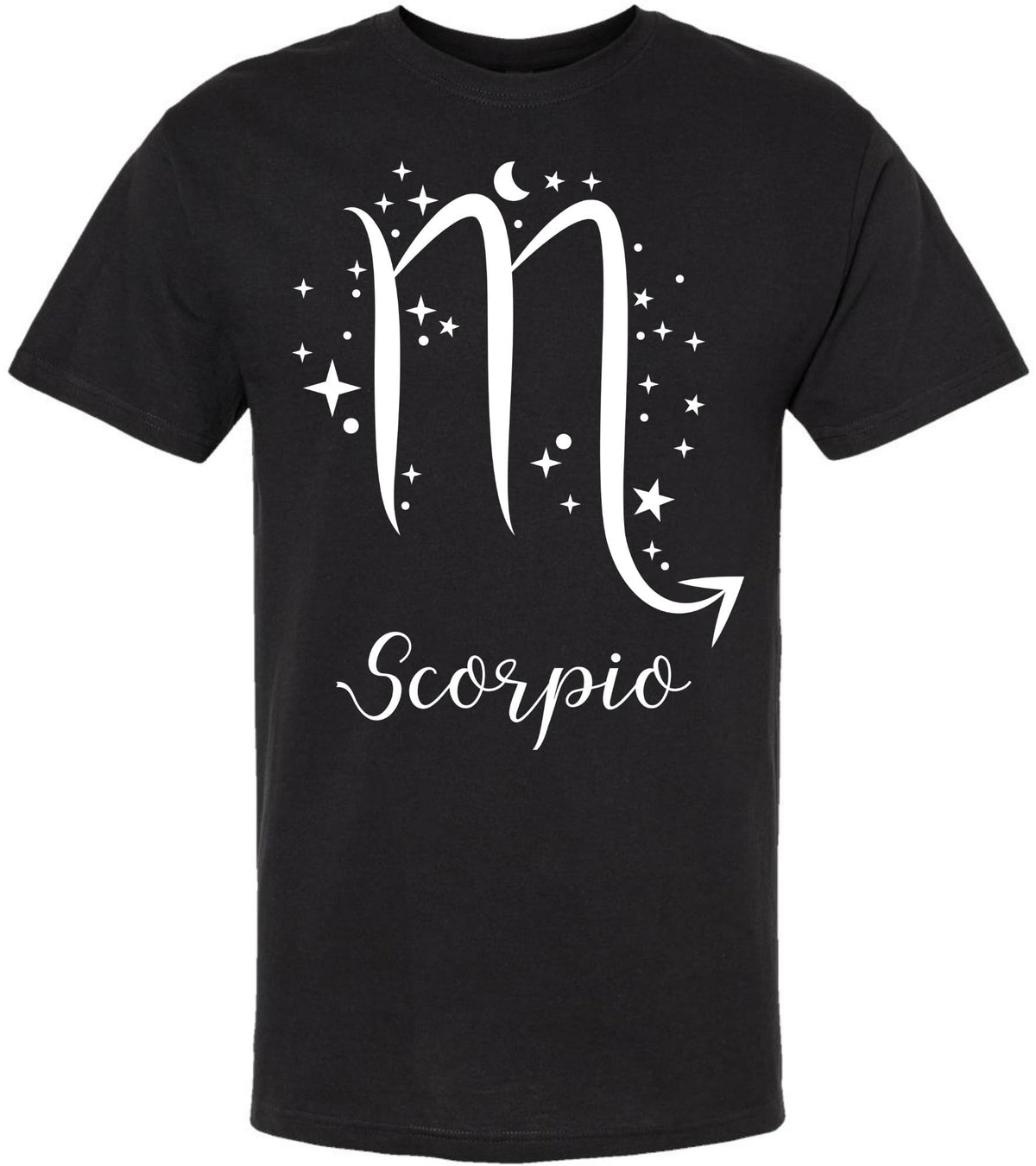 Zodiac Signs Printed T-Shirt | 100% Cotton Astrology Horoscope Monthly Symbols Designs Tee Shirt, Black