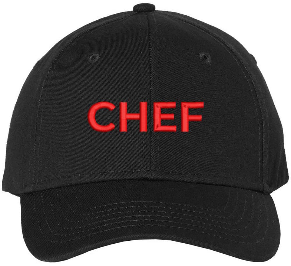 Chef Embroidered Baseball Hat | Professional Cook Head or Sous Culinary Expert Hat | Structured & Adjustable