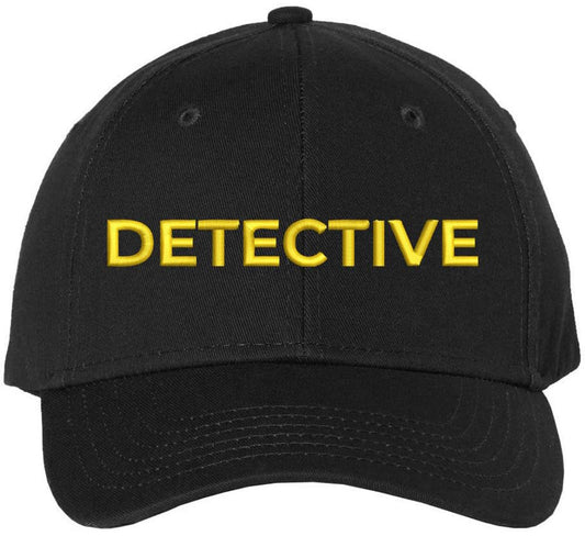 Detective Embroidered Text Baseball Cap | Investigator Agent Structured Hat for Men and Women