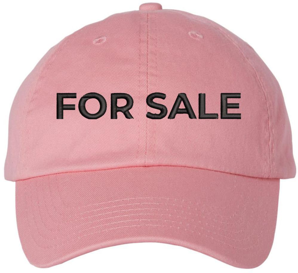 For Sale Sign Embroidered Dad Hat | Adjustable Funny Gift Baseball Cap for Men and Women