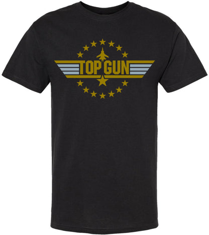 Top Gun Fighter Jet T-Shirt | Retro Logo Aviation Movie Pilots Tee Shirt, 100% Cotton, Short Sleeve for Men & Women