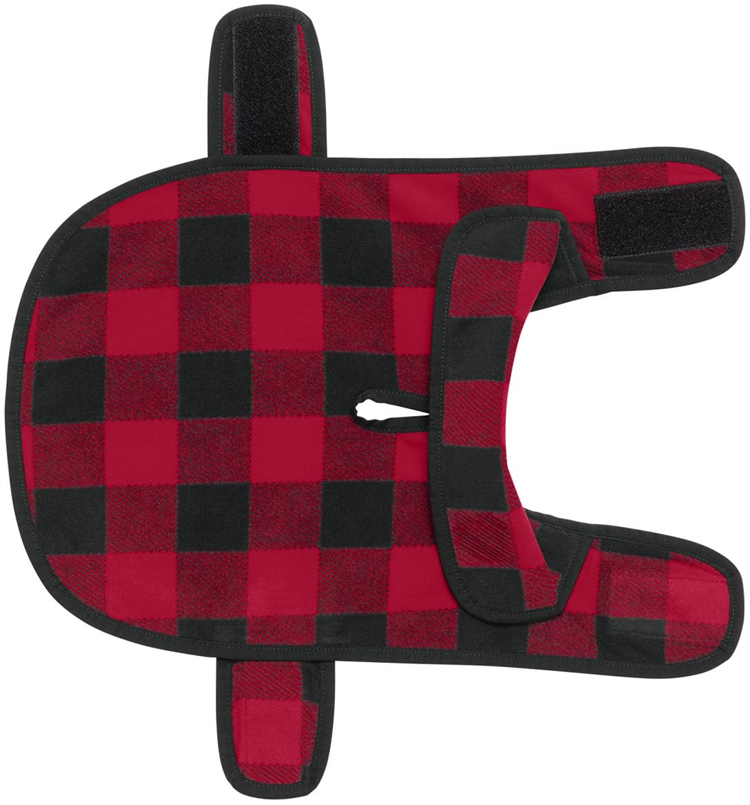 Warm Microfleece Pet Fleece Jacket Buffalo Plaid Flannel Dog Coat | Adjustable Soft Winter Puppy Sweater Vest