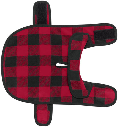 Warm Microfleece Pet Fleece Jacket Buffalo Plaid Flannel Dog Coat | Adjustable Soft Winter Puppy Sweater Vest