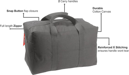 Tactical Parachute Cargo Bag Heavy Duty Canvas Carry Duffle Simple Solid Spacious Gear Bag