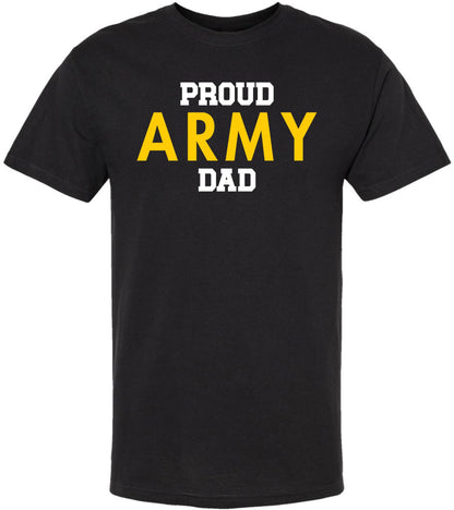 Proud Army Family T-Shirt | USA Military Support & Patriotic Family Matching Short Sleeve Unisex Shirt, Black