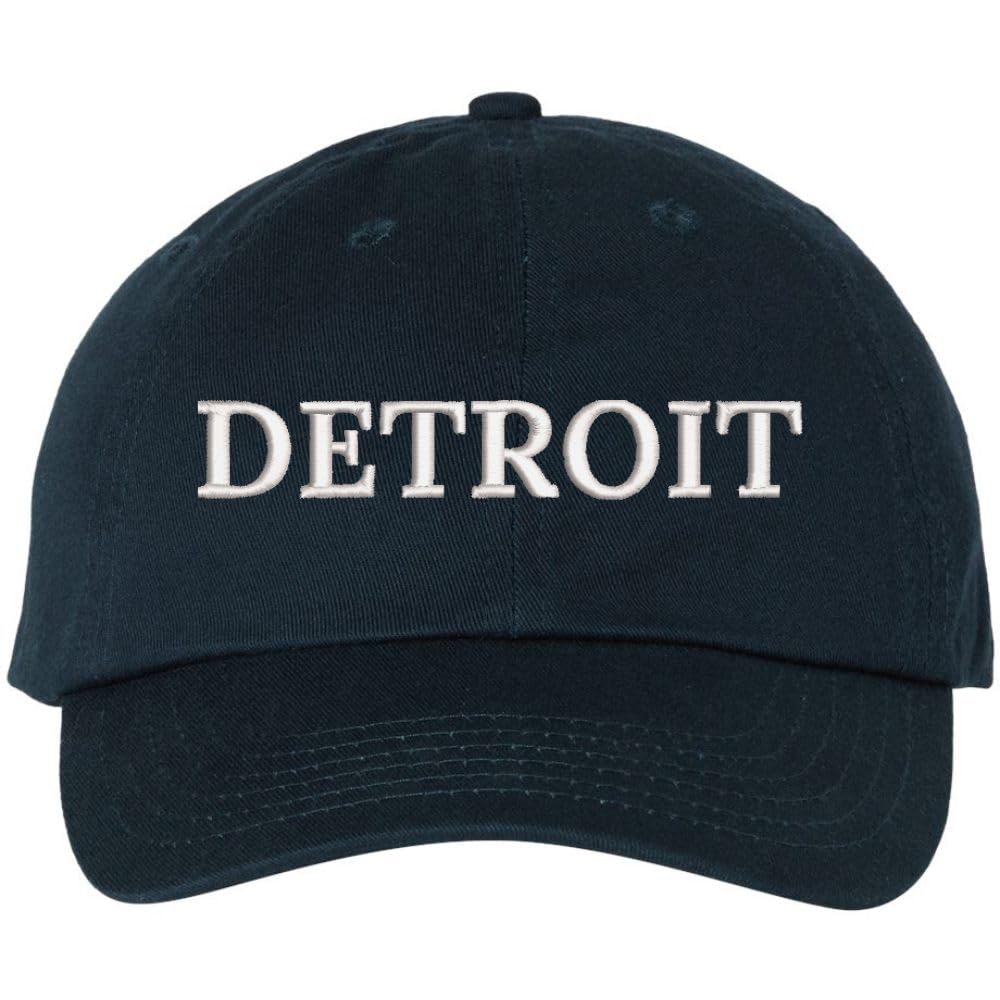 Detroit Dad Hat Classic Embroidered Proud Detroit Michigan 100% Cotton Adjustable Baseball Cap