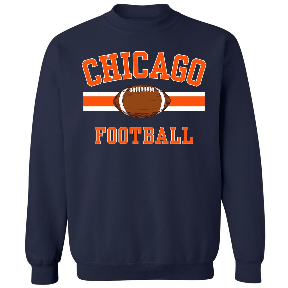 National Football US City League Teams Crewneck Sweatshirt | USA City Warm Sports Fan Gameday Pullover