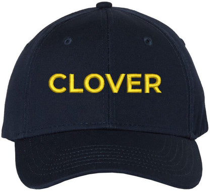 Clover Text Embroidered Baseball Cap | St. Patricks Day Structured Hat
