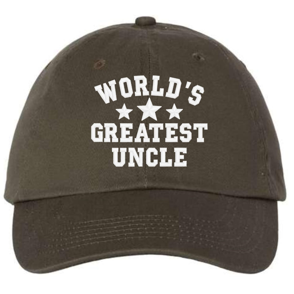 World's Greatest Uncle Low Profile Hat - Soft Cotton Embroidered Baseball Uncle Cap