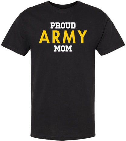 Proud Army Family T-Shirt | USA Military Support & Patriotic Family Matching Short Sleeve Unisex Shirt, Black
