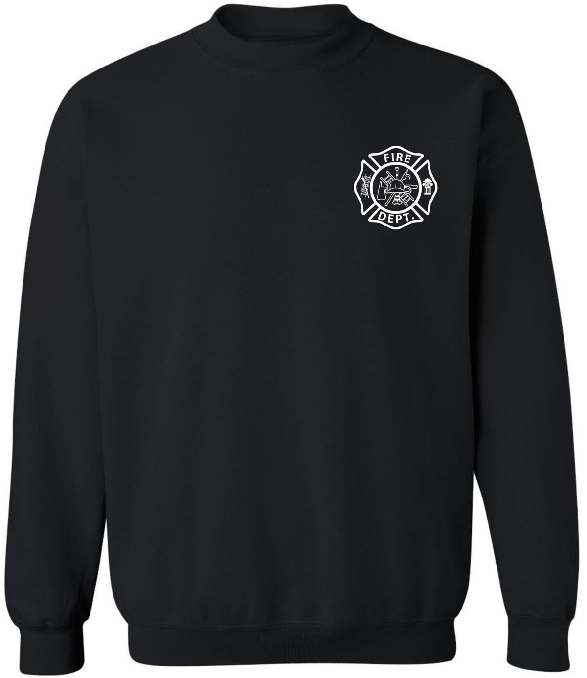 Fire Dept. Fire Rescue Crewneck Sweatshirt | Firefighter Warm Double Side Printed Sweat Shirt