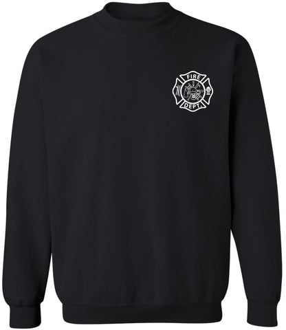 Fire Dept. Fire Rescue Crewneck Sweatshirt | Firefighter Warm Double Side Printed Sweat Shirt