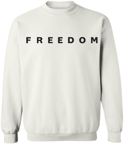 Freedom Crewneck | Charlie Kirk Political Patriotic Last Moment Inspired Pullover Sweatshirt, White