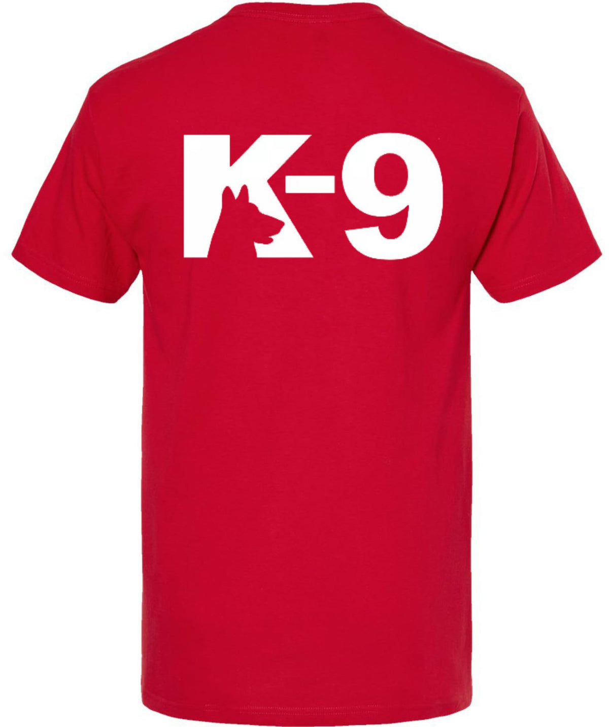 K9 Canine Bold Police Dog T-Shirt | Double Sided K-9 Law Enforcement Dogs Handler Tee Shirt