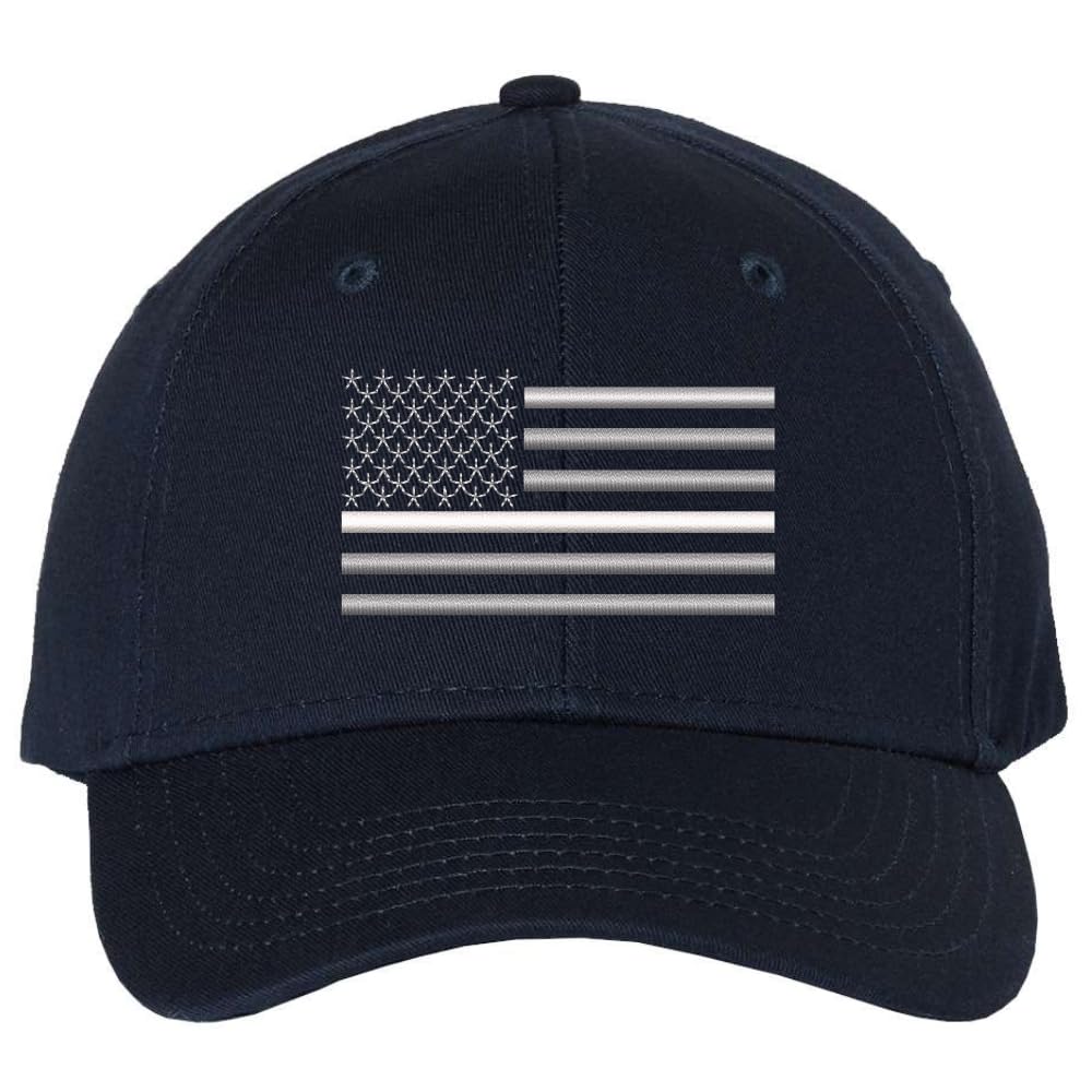 Thin White Line USA Flag Hat American Flag Baseball Cap | Support EMS EMT & First Responders