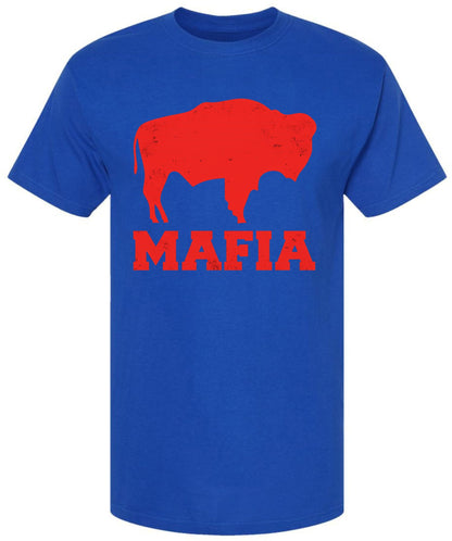 Buffalo Mafia Distressed T-Shirt | New York Bill Football City Fan Club Game Day Tee Shirt for Men & Women