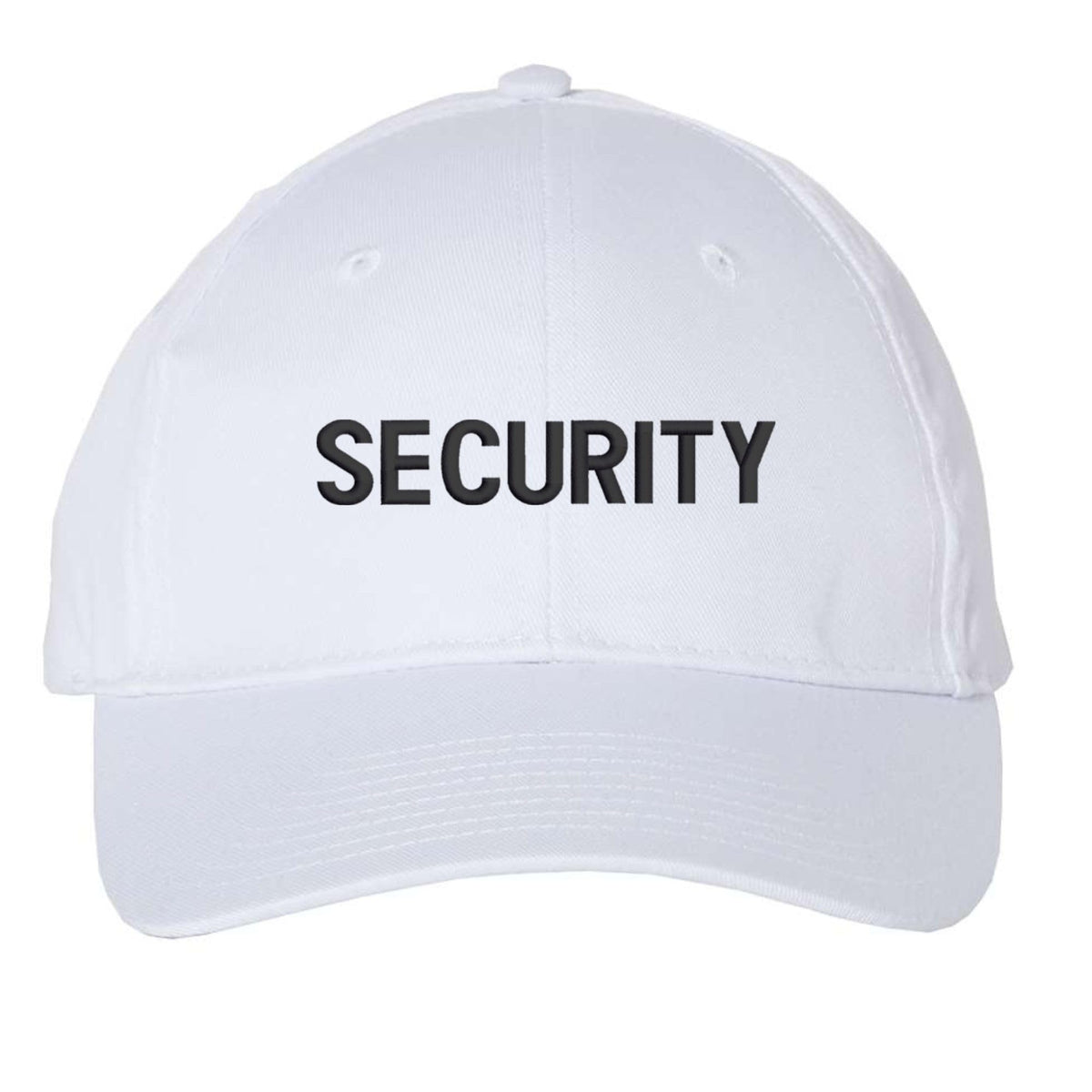 SECURITY Lightweight Twill Snapback Cap Structured Uniform Guard Agent Adjustable Hat