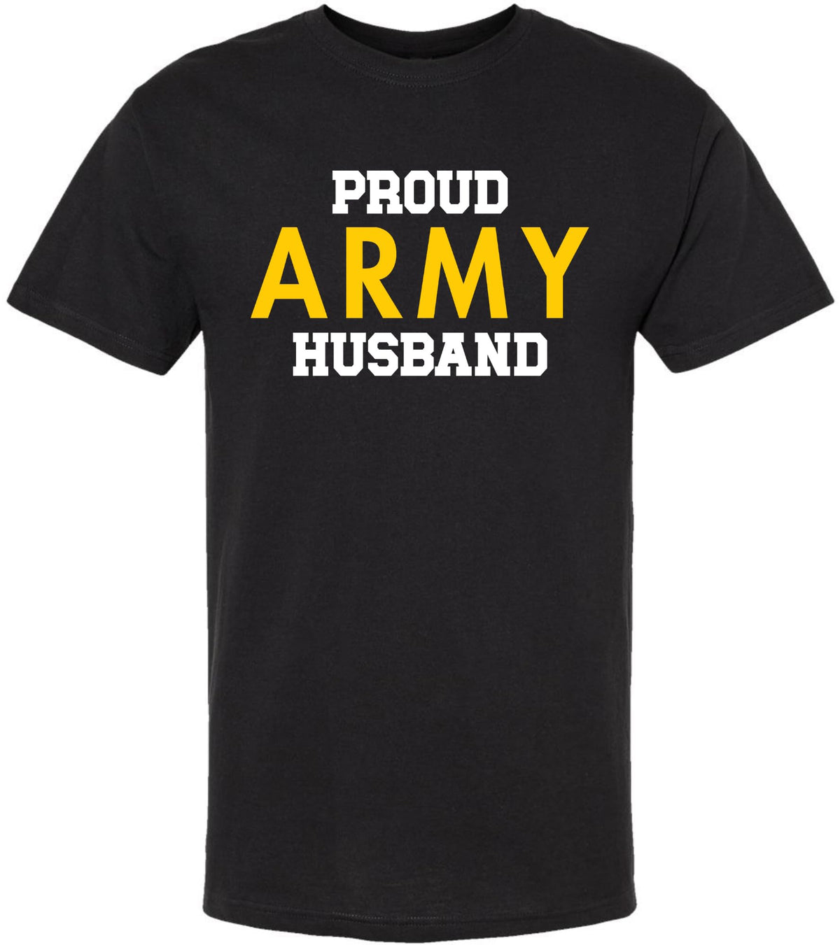 Proud Army Family T-Shirt | USA Military Support & Patriotic Family Matching Short Sleeve Unisex Shirt, Black