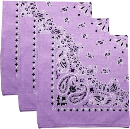 Trainmen Paisley Bandanas Head Scarf Do-rag 100% Cotton Bandanna Head Cover 22" x 22", 3 Pack