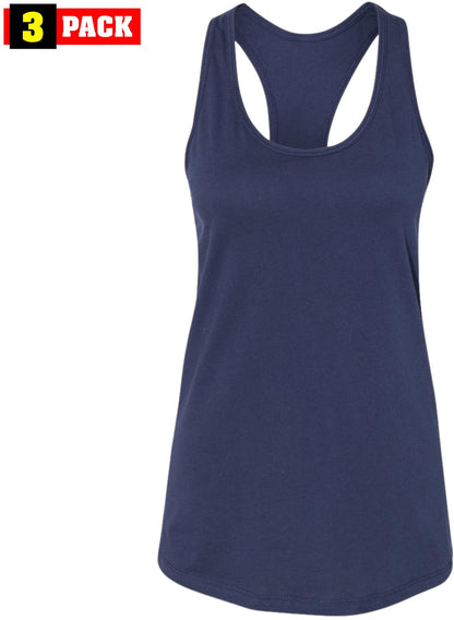 Jersey Racerback Tank Top Set | Relaxed Fit Athletic Running Yoga Tanks Tops, Womens, 3 Pack