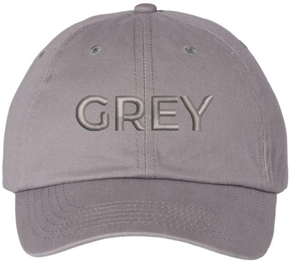 Color Text Embroidered Dad Hat Adjustable Matching Color Rush Tone on Tone Baseball Cap
