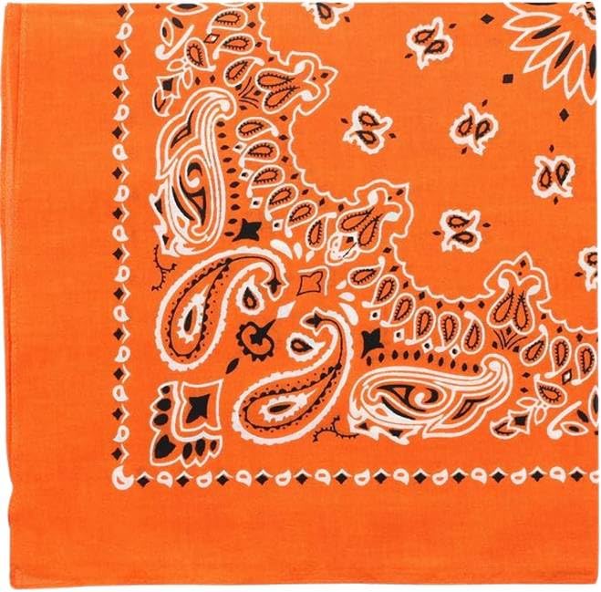 Trainmen Paisley Bandanas Scarf Do-rag Cotton Biker Head Rags Classic Bandanna 22" x 22" (12 Pack)