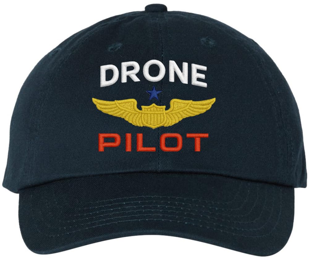 Drone Pilot Wings Embroidered Baseball Hat Drone Operator Expert Pilots Dad Cap