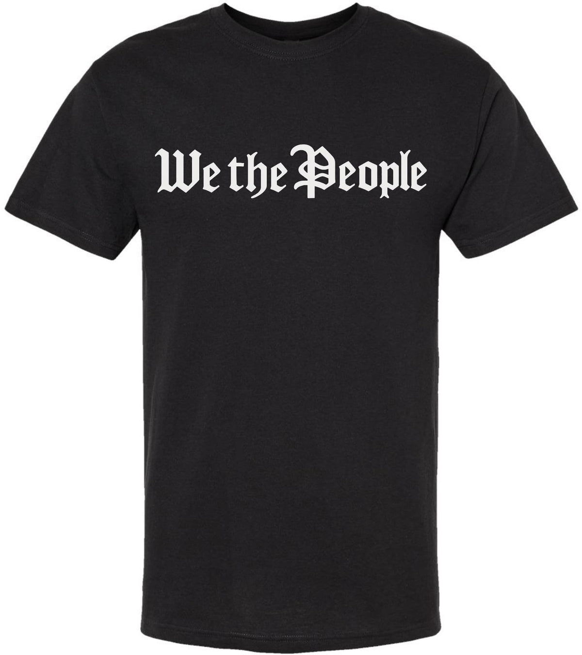 We The People Printed T-Shirt Patriotic USA Constitution Graphic Cotton Crewneck Tee